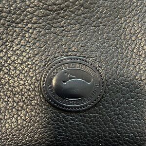 Dooney & Bourke Black Leather Bag with Pebbled Texture